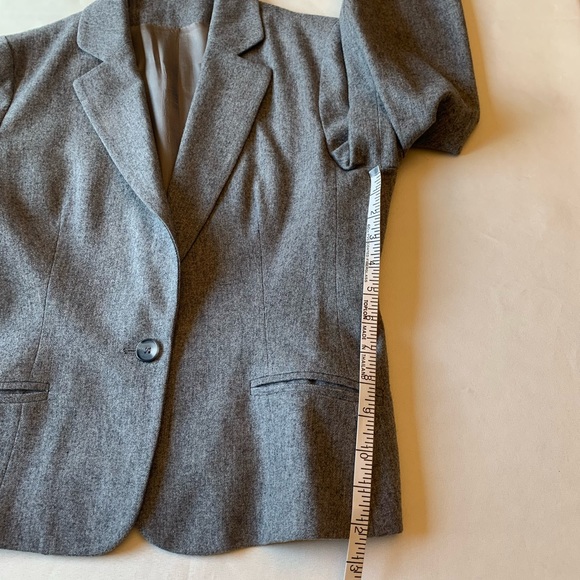 Vintage Kirtland Hall one button wool grey blazer size S - Picture 14 of 14